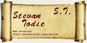 Stevan Todić vizit kartica